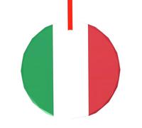 WBQLSL Ce pendentif rond en verre imprimé drapeau italien est parfait pour Noël, Halloween et d'autres décorations de vacances.
