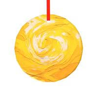 WBQLSL Ce pendentif rond en verre imprimé tourbillon coloré est parfait pour Noël, Halloween et d'autres décorations de vacances.