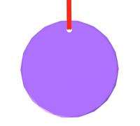 WBQLSL Ce pendentif rond en verre imprimé violet clair de couleur unie est parfait pour Noël, Halloween et d'autres décorations de vacances.