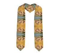 WBQLSL Châle et ruban de remise de diplôme de cerf de savane africaine pour cérémonie de remise de diplôme ou cérémonie à l'église