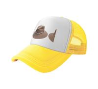 WBQLSL Chapeau bob tissé noir tendance, casquettes de baseball en maille pour adultes et jeunes, plusieurs couleurs disponibles, Jaune, taille unique