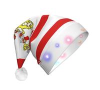WBQLSL Chapeau de Noël avec drapeau du Sénat de Brême pour adulte - 3 étapes - Unisexe - Avec éclairage LED - Pour le Nouvel An - Cadeau de fête de Noël