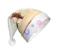WBQLSL Chapeau de Noël magique avec lumières LED, parfait pour les fêtes costumées, les spectacles sur scène et les événements scolaires.