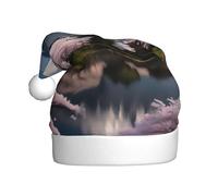 WBQLSL Chapeau de Noël Mt. Fuji au début du printemps pour adulte, 40 cm de haut, chapeau de Noël en peluche, chapeau décoratif unisexe, Père Noël, fête d'Halloween