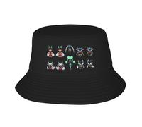 WBQLSL Chapeau de pêcheur à motif cyber fluo - Pliable et facile à ranger, un excellent outil pour la pêche, la randonnée, le camping et les vacances à la plage