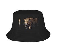 WBQLSL Chapeau de pêcheur à motif léopard - Pliable et facile à ranger, un excellent outil pour la pêche, la randonnée, le camping et les vacances à la plage
