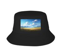 WBQLSL Chapeau de pêcheur à motif pare-soleil pliable et facile à ranger, un excellent outil pour la pêche, la randonnée, le camping et les vacances à la plage Noir Taille unique