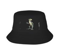 WBQLSL Chapeau de pêcheur abstrait avec motif lézard - Pliable et facile à ranger, un excellent outil pour la pêche, la randonnée, le camping et les vacances à la plage - Noir