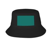 WBQLSL Chapeau de pêcheur solide vert foncé à motifs - Pliable et facile à ranger, un excellent outil pour la pêche, la randonnée, le camping et les vacances à la plage. Noir, taille unique