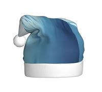 WBQLSL Chapeau de Père Noël Glacier Cliff Patterns Décoration d'ambiance de fête de Noël, Nouvel An Accessoire interactif