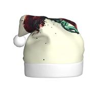 WBQLSL Chapeau de Père Noël imprimé à l'encre foncée, décoration d'ambiance de fête de Noël, accessoire interactif pour fête du Nouvel An