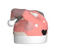 WBQLSL Chapeau de Père Noël imprimé amour Saint Valentin, décoration de fête de Noël/Nouvel An, chapeau de performance sur scène