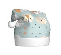 WBQLSL Chapeau de Père Noël imprimé avatar pictural, fête du Nouvel An, spectacle, décoration de scène, accessoire photo atmosphérique