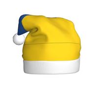 WBQLSL Chapeau de Père Noël imprimé drapeau de l'Ukraine, décoration d'ambiance de fête de Noël, accessoire interactif pour fête du Nouvel An