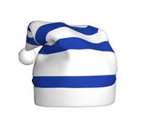 WBQLSL Chapeau de Père Noël imprimé drapeau de l'Uruguay, décoration d'ambiance de fête de Noël, accessoire interactif pour fête du Nouvel An