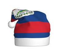 WBQLSL Chapeau de Père Noël imprimé drapeau du Belize, décoration d'ambiance de fête de Noël, accessoire interactif de fête du Nouvel An