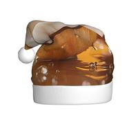 WBQLSL Chapeau de Père Noël imprimé fruit de noix de coco, chapeau de décoration de scène de fête du Nouvel An, accessoire photo atmosphérique