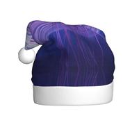WBQLSL Chapeau de Père Noël imprimé méduses océaniques, chapeau de décoration de scène de fête du Nouvel An, accessoire photo atmosphérique