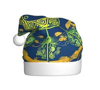 WBQLSL Chapeau de Père Noël imprimé totem Yin Yang, décoration de fête de Noël/Nouvel An, chapeau de performance sur scène