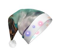 WBQLSL Chapeau de Père Noël lumineux LED des îles Caraïbes, chapeau unisexe pour Noël, Nouvel An, adulte, cadeau de fête de Noël