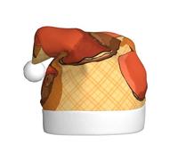 WBQLSL Chapeau de Père Noël mignon petit hamster adulte, 40 cm de haut, chapeau de Père Noël unisexe en peluche, chapeau de Père Noël Noël Nouvel An fête