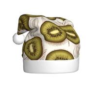 WBQLSL Chapeau de Père Noël motif kiwi, décoration d'ambiance de fête de Noël, accessoire interactif pour fête du Nouvel An