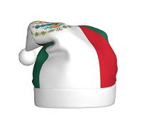 WBQLSL Chapeau de Père Noël unisexe avec drapeau du Mexique - 40 cm de haut - En peluche - Pour Noël, Nouvel An