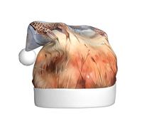 WBQLSL Chapeau de Père Noël unisexe en peluche de 40 cm de haut, chapeau de Père Noël, Nouvel An, fête de Noël, savane africaine, girafe pour adulte