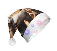WBQLSL Chapeau New York Giraffe StreetChristmas avec lumières LED, parfait pour les fêtes costumées, les spectacles sur scène et les événements scolaires.