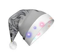 WBQLSL Chapeau unisexe de Noël, Nouvel An, cadeau de fête de Noël, esquisse un aigle, chapeau de Père Noël en peluche avec lumière LED
