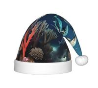 WBQLSL Chapeaux de fête de Noël, événements de Noël et Nouvel An, spectacles de scène et autres scènes de fête de vacances, chapeaux de Noël pour enfants requins sous la mer