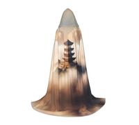 WBQLSL châteaux en Espagne S - Cape imprimée à capuche - Costume de cosplay - Accessoire de fête d'Halloween - S/M/L