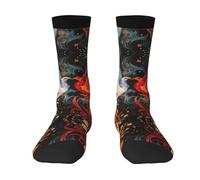 WBQLSL Chaussettes de sport respirantes à motif Phoenix et Rose - Chaussettes mi-mollet extensibles, adaptées pour le fitness et les tenues décontractées.