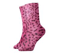 WBQLSL Chaussettes décontractées mi-mollet avec motif zèbre et léopard, chaudes, confortables, respirantes, douces pour la peau, polyvalentes pour les sorties V