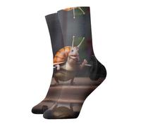 WBQLSL Chaussettes mi-mollet décontractées chaudes à motif escargot, chaussettes élégantes pour les activités de plein air et au quotidien