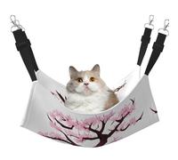 WBQLSL Cherry Blossoms Tree Hamac suspendu pour chat Motif arbre en fleurs Taille M Convient pour chats, furets, chiots, lapins, petits animaux