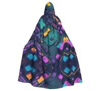 WBQLSL Circuit Board Python Imprimé Halloween Cape à capuche pour bal masqué Convient pour les fêtes à thème