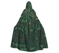 WBQLSL Circuit Board Vines Imprimé Halloween Cape à capuche pour bal masqué, adaptée pour les fêtes à thème