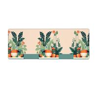 WBQLSL Clavier et tapis de souris à motif de petites plantes vertes de dessin animé, 30 x 80 cm, parfait pour les jeux et les ordinateurs portables