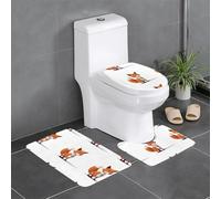 WBQLSL Clever Fox Lot de 3 tapis de sol absorbants antidérapants pour salle de bain, chambre à coucher, cuisine