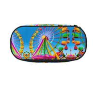 WBQLSL Corlorful Park Sac de rangement imprimé pour papeterie - Trousse à crayons multicouches portable pour étudiant