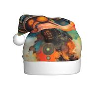 WBQLSL Cosmic Balance Patterns Chapeau de Père Noël Décoration d'ambiance de fête de Noël Accessoire interactif pour fête du Nouvel An