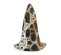 WBQLSL Costume d'Halloween, cape de magicien en treillis circulaire fractale imprimée, convient aux adultes et aux adolescents, tailles S, M, L disponibles