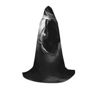 WBQLSL Costume d'Halloween, cape de magicien imprimé abstraction vortex de rêve L, convient aux adultes et aux adolescents, tailles S, M, L disponibles