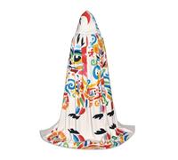 WBQLSL Costume d'Halloween, cape de magicien imprimé dragon coloré L, convient pour adultes et adolescents, tailles S, M, L disponibles