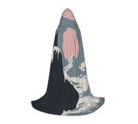 WBQLSL Costume d'Halloween, cape de magicien imprimé glacier et pingouin L, convient aux adultes et aux adolescents, tailles S, M, L disponibles