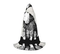 WBQLSL Costume d'Halloween, cape de magicien imprimé ours accroupi, convient aux adultes et aux adolescents, tailles S, M, L disponibles