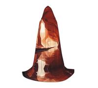 WBQLSL Costume d'Halloween, cape de magicien imprimée d'architecture du désert, convient aux adultes et aux adolescents, tailles S, M, L disponibles