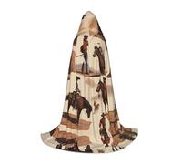 WBQLSL Costume d'Halloween, cape de magicien imprimée Personnes du désert L, convient aux adultes et aux adolescents, tailles S, M, L disponibles
