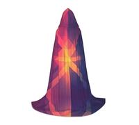 WBQLSL Costume d'Halloween, cape de magicien L imprimée dégradée fractale, convient aux adultes et aux adolescents, tailles S, M, L disponibles